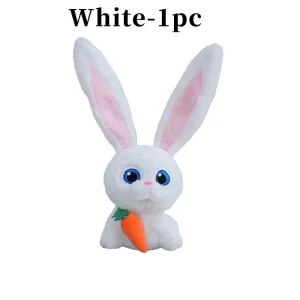 Kaninnyckelring i plast med O-formad hake, vit eller lila