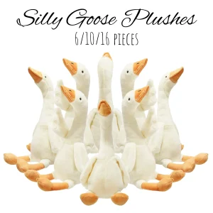 Silly Goose plyschgosedjur 25 cm för baby shower och födelsedag