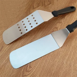 Rostfri grillspade i stål med halkfritt handtag, extra lång