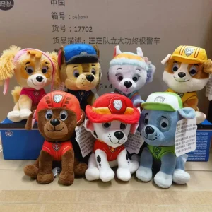 PAW Patrol plyschfigur 15,2 cm – gosedjur med Skye, Chase och Marshall
