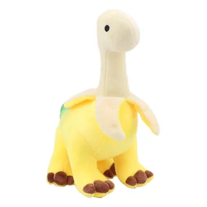 Bananbrontosaurus gosedjur i 28 cm, mjuk plyschleksak för barn