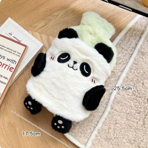 Kawaii varmvattenflaska med plyschöverdrag för händer, fötter och mage