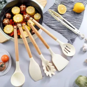 Alternative view of 12-delars silikon köksredskapsset med non-stick redskap för matlagning