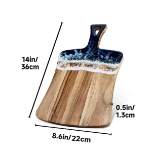 Alternative view of Skärbräda i resin med handtag, 36x22 cm – serveringsbräda