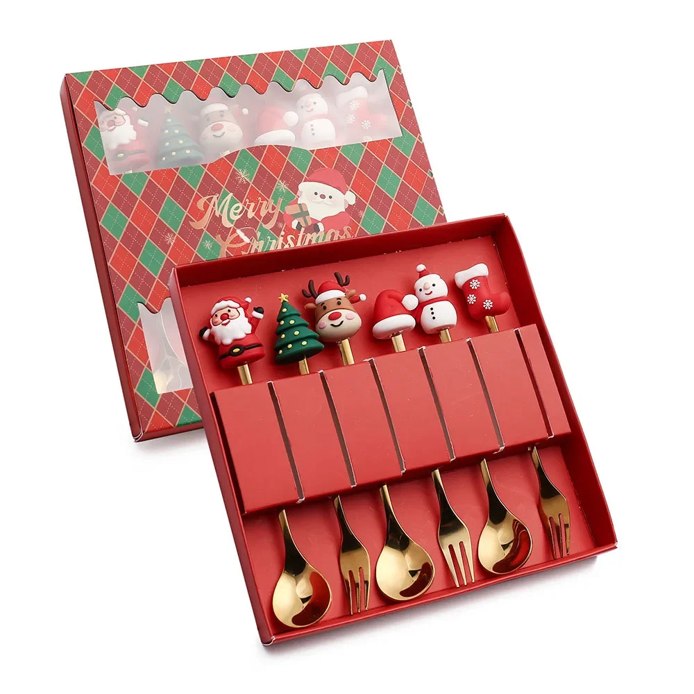 Christmas bestickset i rostfritt stål – sked och gaffel, 4/6 delar 10 Christmas bestickset i rostfritt stål – sked och gaffel, 4/6 delar - Bild 10