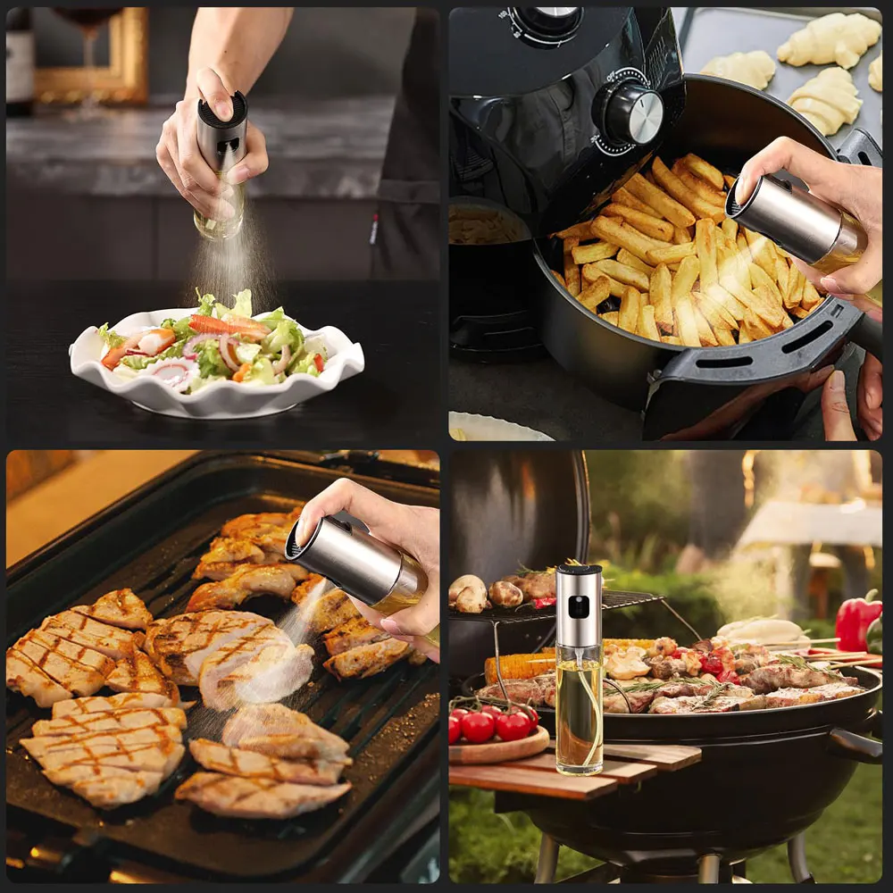Oljespruta i glas 100 ml för matlagning, sallad, BBQ och airfryer 4 Oljespruta i glas 100 ml för matlagning, sallad, BBQ och airfryer - Bild 4