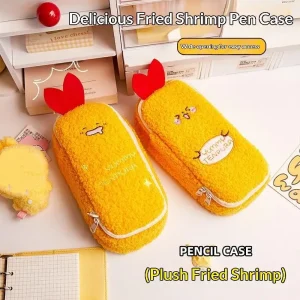 Alternative view of Tempura räka plush pennfodral – söt kartoonisk stationär väska