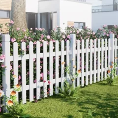 Dekorativt trädgårdsstaket i trä till uteplats, villa och gård, 120 × 150 cm