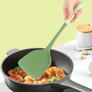 6-delars silikonköksredskap: soppslev, wokspade och pastaslev