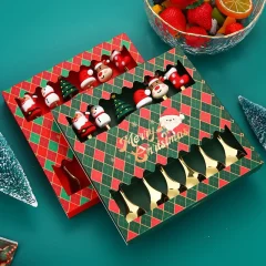 Julbestickset med dessertsked och gaffel, 2/4/6 delar, presentask 38 Julbestickset med dessertsked och gaffel, 2/4/6 delar, presentask