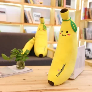 Bananformad plyschkudde 35–120 cm, mjuk och lekfull dekoration