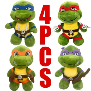 Teenage Mutant Ninja Turtles gosedjur i mjuk plysch, 4 karaktärer