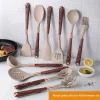 Kökstillbehör i silikon med träkorn 11-delars set, non-stick