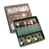 6Pcs ForkSpoon Green