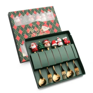 Christmas bestickset i rostfritt stål – sked och gaffel, 4/6 delar 23 Christmas bestickset i rostfritt stål – sked och gaffel, 4/6 delar