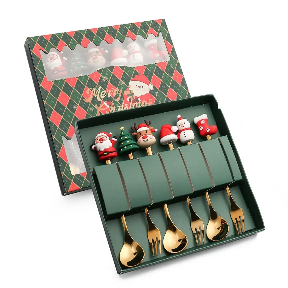 Christmas bestickset i rostfritt stål – sked och gaffel, 4/6 delar 12 Christmas bestickset i rostfritt stål – sked och gaffel, 4/6 delar - Bild 12