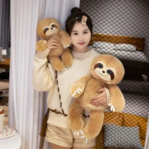 Kawaii sengosedjur i plysch – mjuk sloth-kudde med PP-bomull