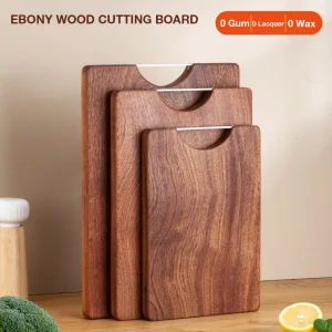 Skärbräda i akaciaträ, dubbelsidig och multifunktionell
