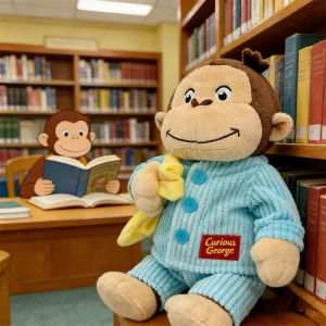 Curious George gosedjur i mjuk plysch – mjuk apa för fans