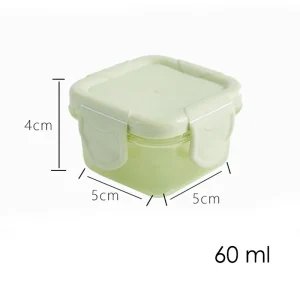 Alternative view of 4-pack mini matförvaringsburkar för baby med lock, 60 ml, BPA-fria