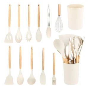 Silikon köksredskapsset med trähandtag, non-stick, 12 delar 29 Silikon köksredskapsset med trähandtag, non-stick, 12 delar