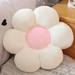 Färgglad blomformad plyschkudde 30–65 cm med mjuk fyllning