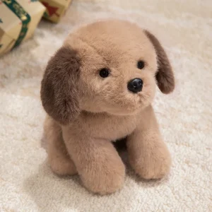 Plyschhund gosedjur med flera hundraser, mjuk och fluffig