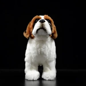 Alternative view of Saint Bernard-gosedjur mjuk plyschhund med realistiskt utseende