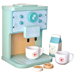 Träleksak för låtsaslek: kaffemaskin, mixer och teset för barn 25 Träleksak för låtsaslek: kaffemaskin, mixer och teset för barn