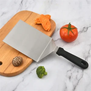 Rostfri grillspade i stål med halkfritt handtag, extra lång