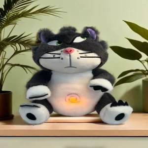 Musik- och ljudande kattgosedjur med ljuseffekt, 28 cm