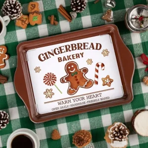 Vintage julbrickor och snackfat för frukt, desserter och servering