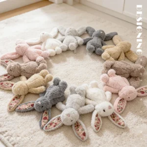 15 cm kaningosedjur med hängsmycke och nyckelring, kawaiistil