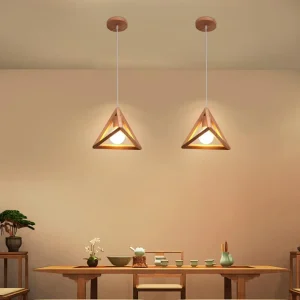 Alternative view of Nordisk träpendellampa i loftstil med E27-sockel
