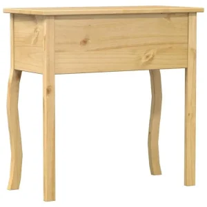 Konsolbord i massiv furu 73x35x73 cm med låda – rustik hallmöbel
