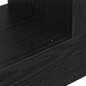 Vägghängt TV-bord i svart ek 152 x 22 x 113 cm, modern stil