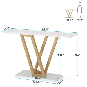 Industriell console table i 110 cm till hall och vardagsrum