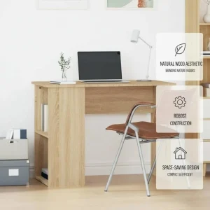 Skrivbord för hem och kontor i plywood med praktisk förvaring