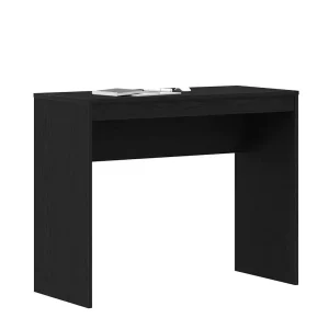 Skrivebord i svart ek 90x40x72 cm för hemmakontor och små utrymmen