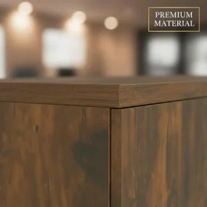 Vägghängt TV-skåp i rökt ek 120 x 30 x 30 cm av ingenjörsträ