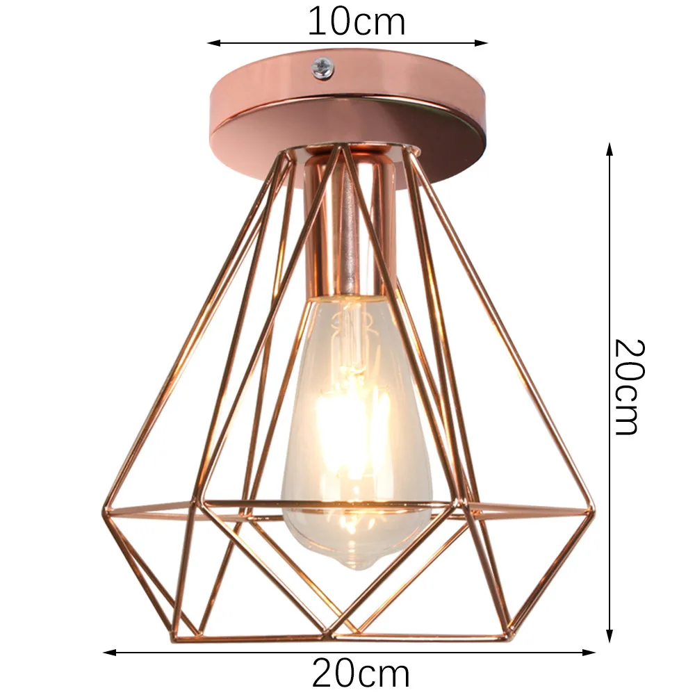 Vintage taklampa i järn med E27 och roséguldfinish för hall och entré 18 Vintage taklampa i järn med E27 och roséguldfinish för hall och entré - Bild 18