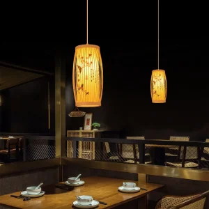Japansk bambu-ljuskrona i zenstil för tehus, restaurang och hotell