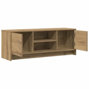 Handgjord TV-bänk i ek, 102 x 30 x 37,5 cm, modern förvaring