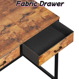 Skrivbord med förvaring, 6 lådor, 120×50 cm för hemmakontor