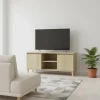 TV-bänk i Sonoma ek med solida träben, 103,5 x 35 x 50 cm