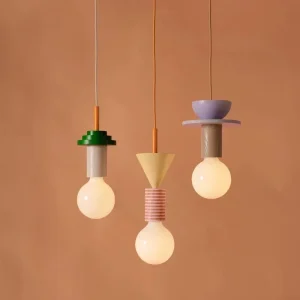 Nordisk pendellampa i trä med LED, E27 och modern design