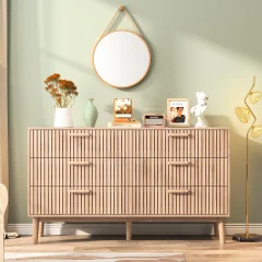 Modern byrå med 4 eller 6 lådor i retrostil för vardagsrum och sovrum