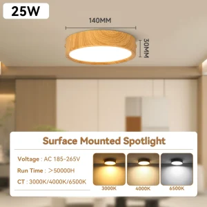 GX53 taklampa i trä med LED, 220V för vardagsrum och korridor 19 GX53 taklampa i trä med LED, 220V för vardagsrum och korridor