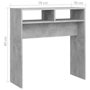 Modern konsolbord i grå ton 78x30x80 cm för hall och vardagsrum