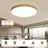 Modern LED-taklampa med träkänsla, dimbar och fjärrkontroll 24 Modern LED-taklampa med träkänsla, dimbar och fjärrkontroll